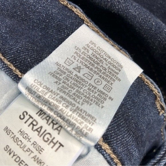 DL1961 Mara Straight High Rise Split Hem Dark Wash Ankle Jeans - Picture 8 of 11